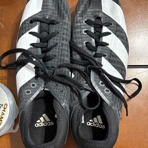 Adidas Black and White Striped Track shoes